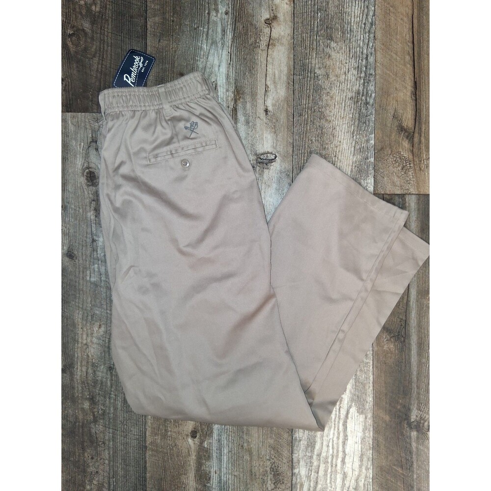 NEW! Men's Pembrook Neutral Khaki Casual Pants XL Business Golf Preppy Casual